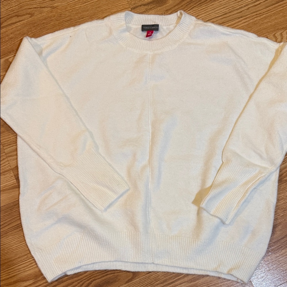 Vince Camuto Woman’s Crewneck White Sweater over size small